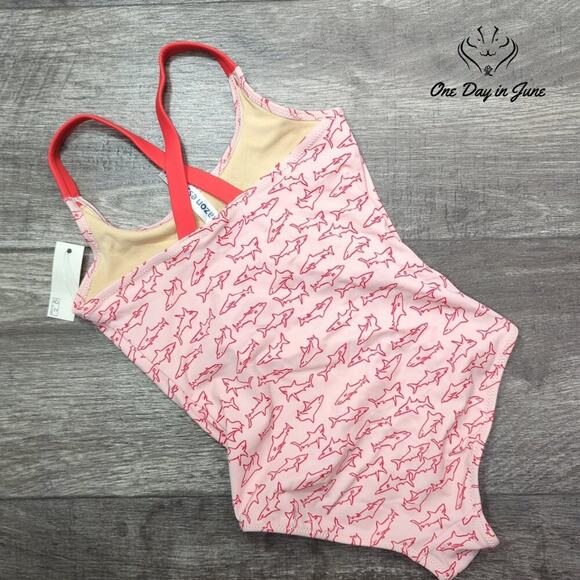 Amazon Essentials Pink Shark One Piece Swimsuit Size XS - Picture 3 of 3